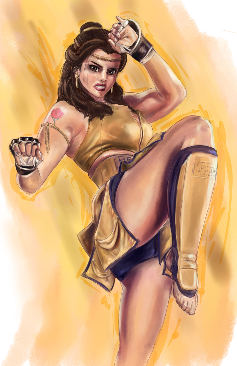 Illustration for article titled Gladiator Ariel, and other crazy designs from a nonexistent Disney Princess fighting game